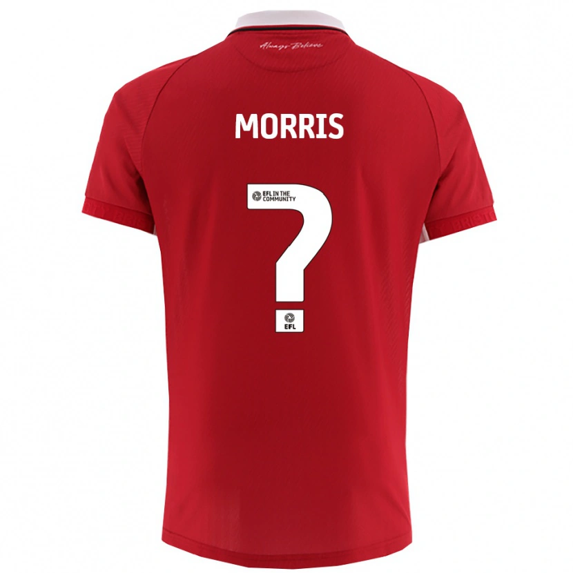 Danxen Mujer Camiseta Matt Morris #0 Rojo Blanco 1ª Equipación 2025/26 La Camisa