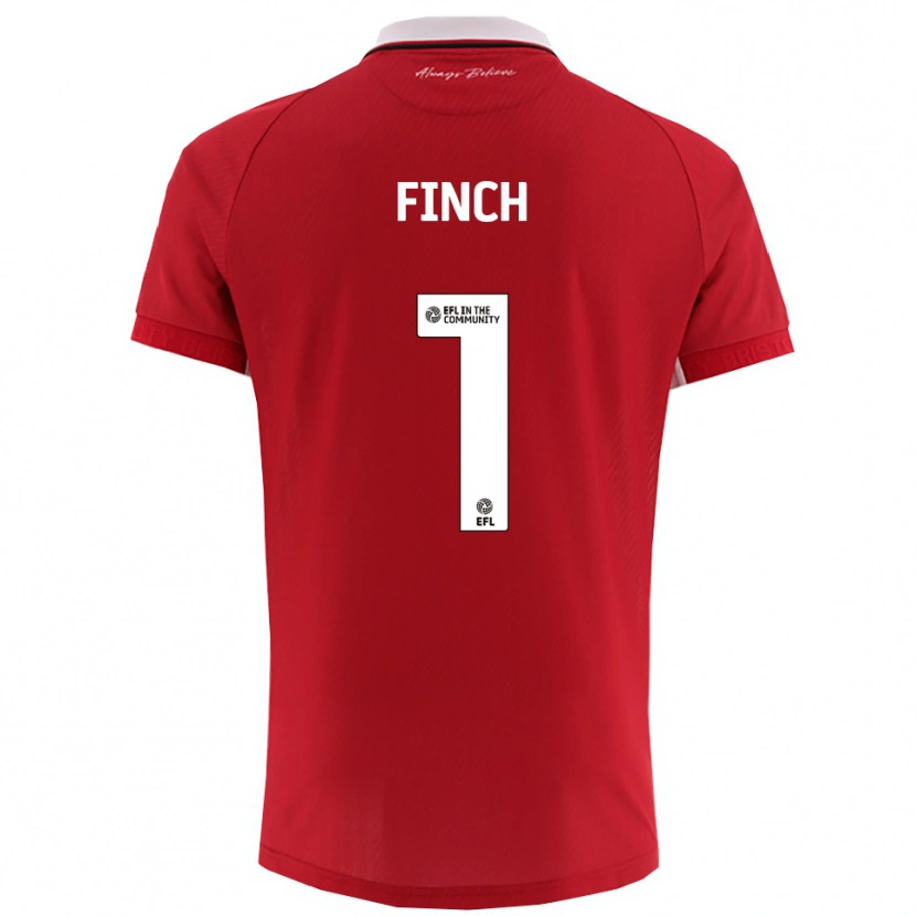 Danxen Mujer Camiseta Isaac Finch #1 Rojo Blanco 1ª Equipación 2025/26 La Camisa