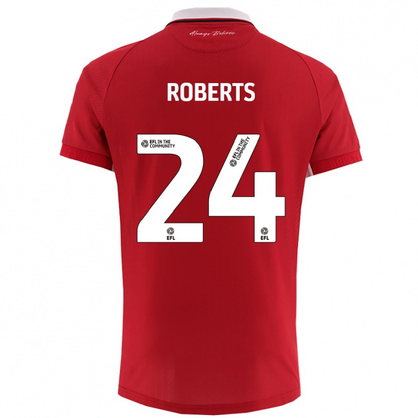 Danxen Mujer Camiseta Haydon Roberts #24 Rojo Blanco 1ª Equipación 2025/26 La Camisa