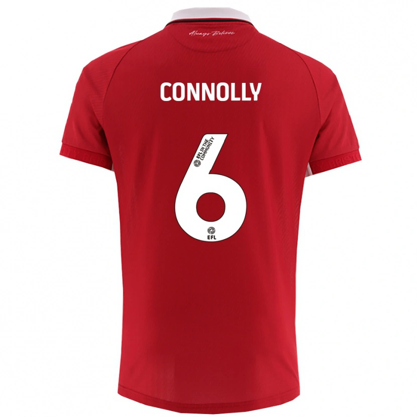 Danxen Mujer Camiseta Megan Connolly #6 Rojo Blanco 1ª Equipación 2025/26 La Camisa