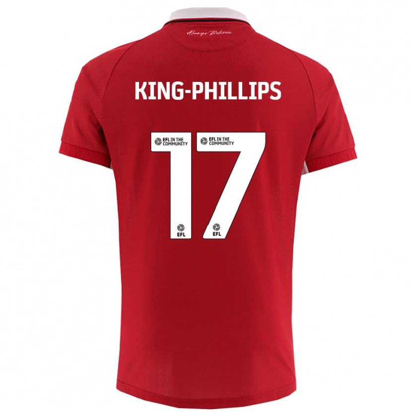 Danxen Mujer Camiseta Zac King-Phillips #17 Rojo Blanco 1ª Equipación 2025/26 La Camisa