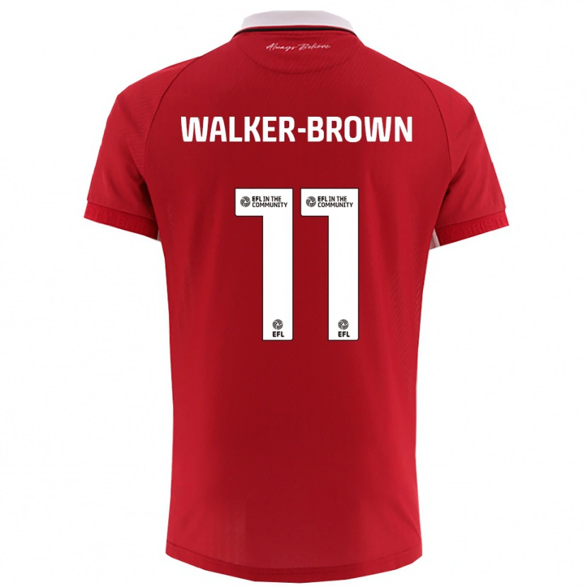Danxen Mujer Camiseta Rushon Walker-Brown #11 Rojo Blanco 1ª Equipación 2025/26 La Camisa