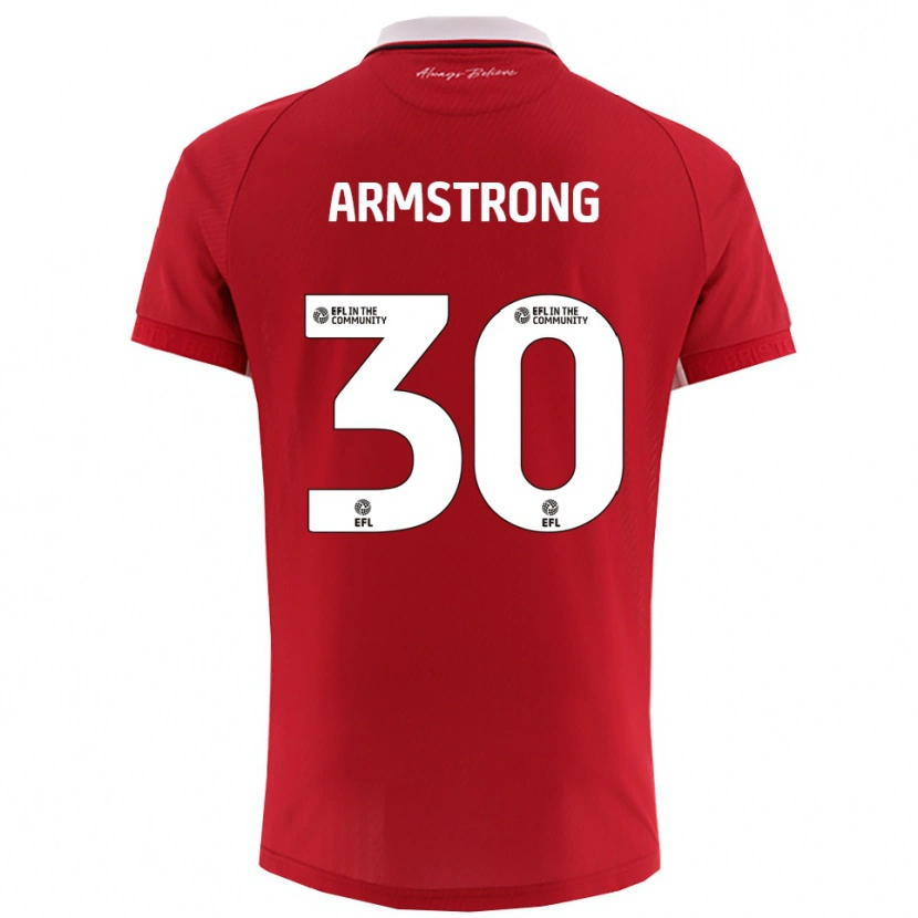 Danxen Mujer Camiseta Sinclair Armstrong #30 Rojo Blanco 1ª Equipación 2025/26 La Camisa