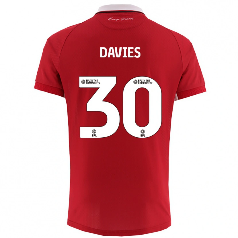 Danxen Mujer Camiseta Yasmin Davies #30 Rojo Blanco 1ª Equipación 2025/26 La Camisa