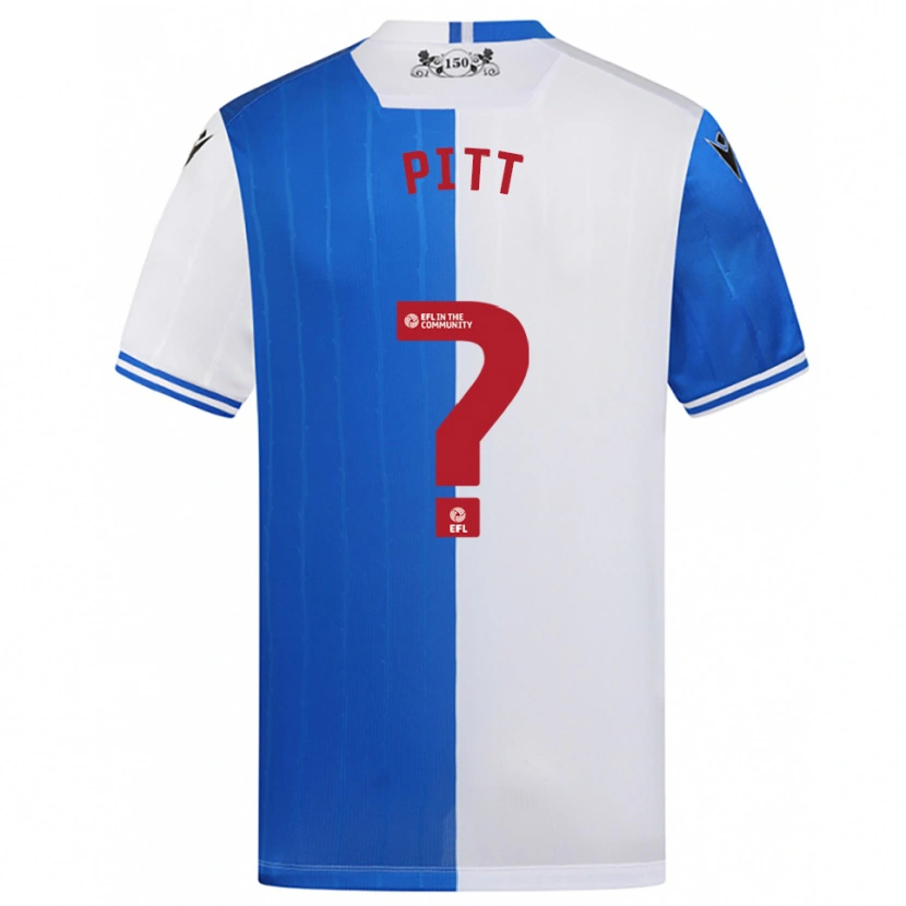 Danxen Mujer Camiseta Theo Pitt #0 Azul Blanco 1ª Equipación 2025/26 La Camisa