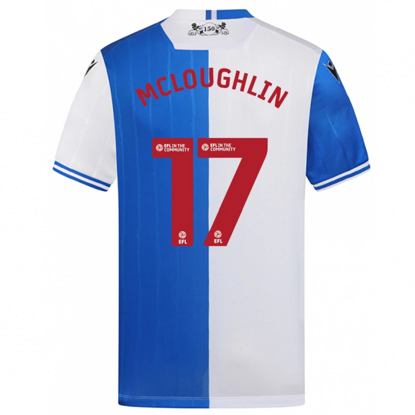 Danxen Mujer Camiseta Sean Mcloughlin #17 Azul Blanco 1ª Equipación 2025/26 La Camisa