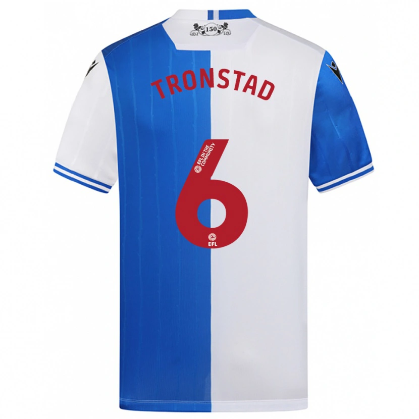 Danxen Mujer Camiseta Sondre Tronstad #6 Azul Blanco 1ª Equipación 2025/26 La Camisa