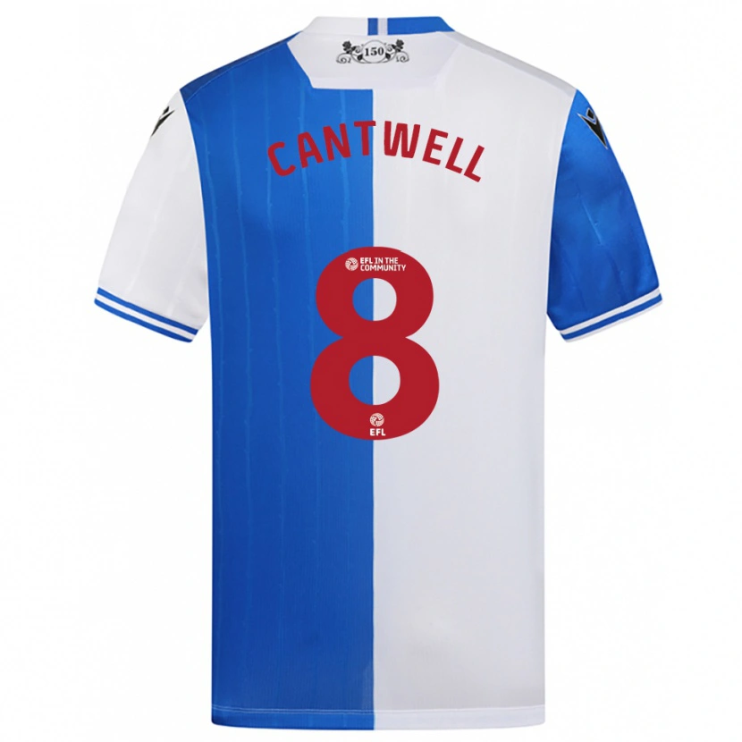 Danxen Mujer Camiseta Todd Cantwell #8 Azul Blanco 1ª Equipación 2025/26 La Camisa