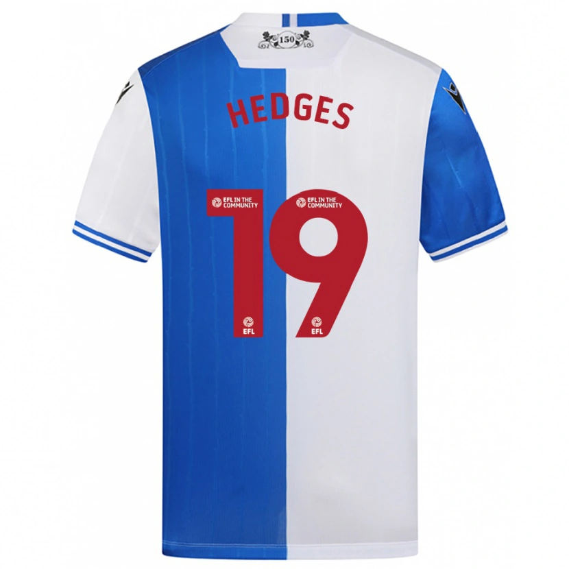 Danxen Mujer Camiseta Ryan Hedges #19 Azul Blanco 1ª Equipación 2025/26 La Camisa