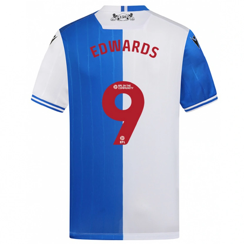 Danxen Mujer Camiseta Maria Edwards #9 Azul Blanco 1ª Equipación 2025/26 La Camisa