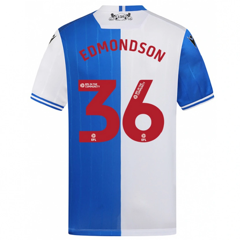 Danxen Mujer Camiseta James Edmondson #36 Azul Blanco 1ª Equipación 2025/26 La Camisa