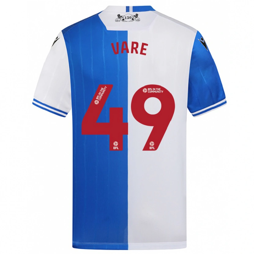 Danxen Mujer Camiseta Frank Vare #49 Azul Blanco 1ª Equipación 2025/26 La Camisa