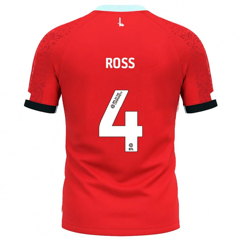 Danxen Mujer Camiseta Mia Ross #4 Rojo Blanco 1ª Equipación 2025/26 La Camisa