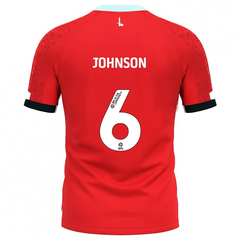 Danxen Mujer Camiseta Melissa Johnson #6 Rojo Blanco 1ª Equipación 2025/26 La Camisa