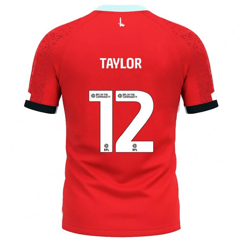 Danxen Mujer Camiseta Terry Taylor #12 Rojo Blanco 1ª Equipación 2025/26 La Camisa