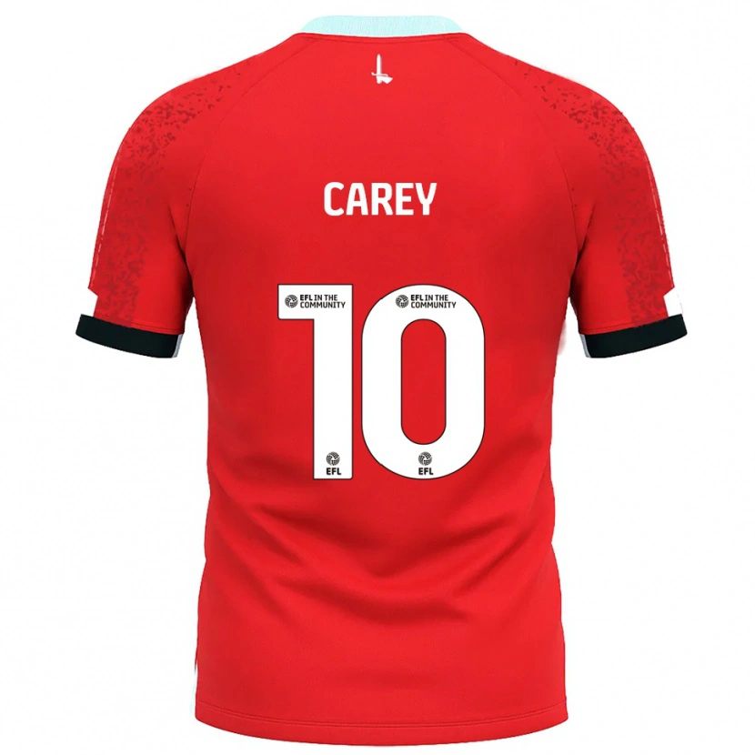 Danxen Mujer Camiseta Sonny Carey #10 Rojo Blanco 1ª Equipación 2025/26 La Camisa