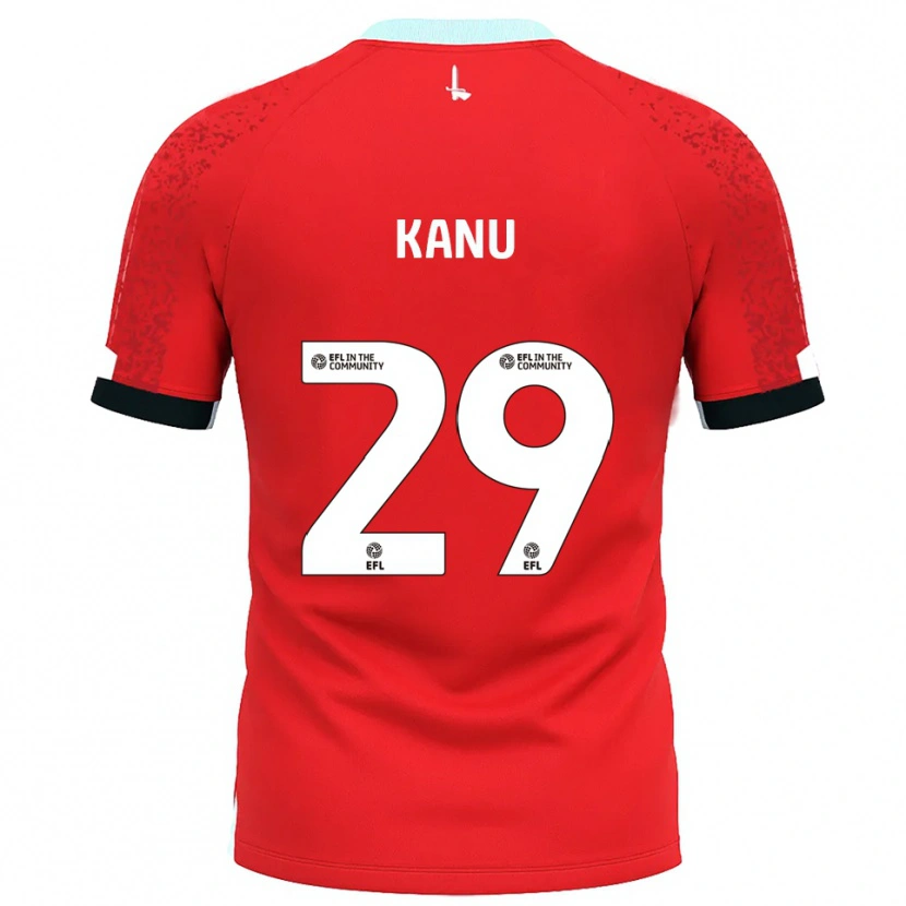 Danxen Mujer Camiseta Daniel Kanu #29 Rojo Blanco 1ª Equipación 2025/26 La Camisa