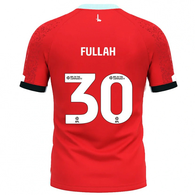 Danxen Mujer Camiseta Ibrahim Fullah #30 Rojo Blanco 1ª Equipación 2025/26 La Camisa