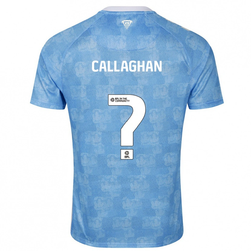Danxen Mujer Camiseta Charlie Callaghan #0 Azul Celeste Blanco 1ª Equipación 2025/26 La Camisa