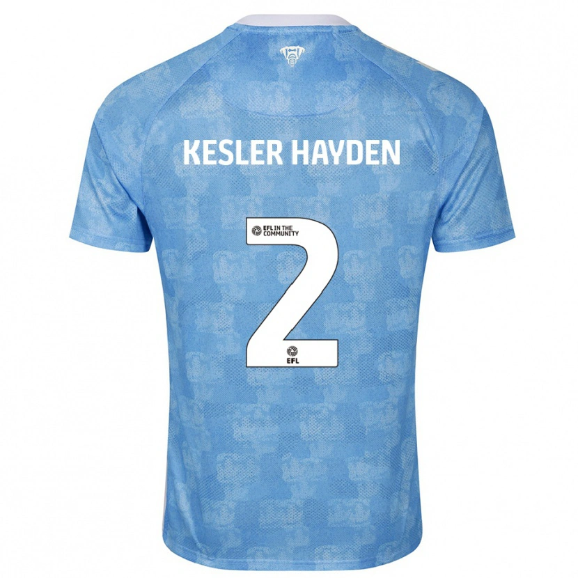 Danxen Mujer Camiseta Kaine Kesler-Hayden #2 Azul Celeste Blanco 1ª Equipación 2025/26 La Camisa