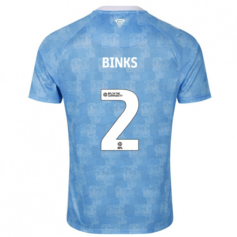 Danxen Mujer Camiseta Luis Binks #2 Azul Celeste Blanco 1ª Equipación 2025/26 La Camisa