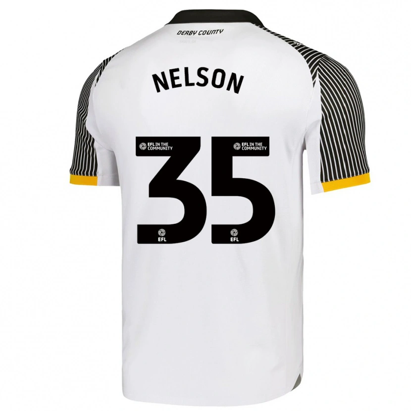 Danxen Mujer Camiseta Curtis Nelson #35 Blanco Negro 1ª Equipación 2025/26 La Camisa