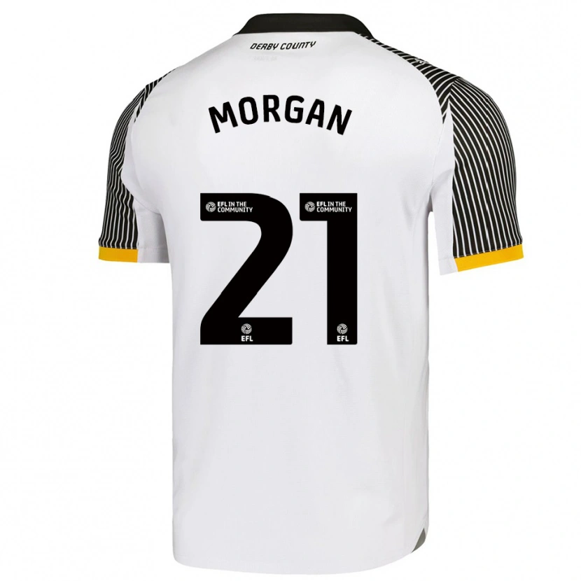 Danxen Mujer Camiseta Sarah Morgan #21 Blanco Negro 1ª Equipación 2025/26 La Camisa