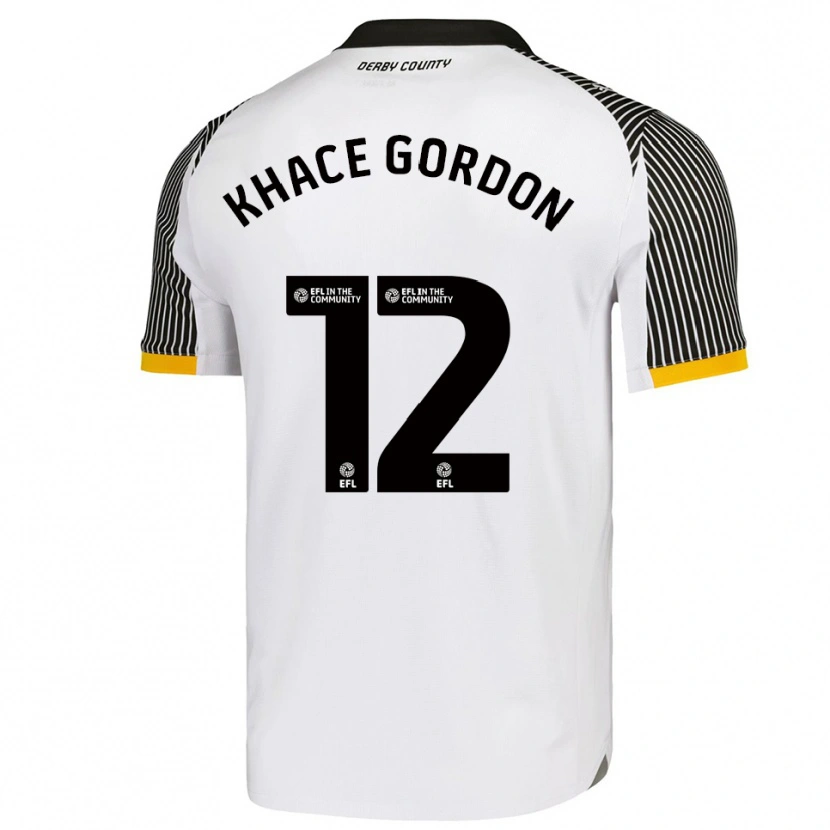Danxen Mujer Camiseta Khace Gordon #12 Blanco Negro 1ª Equipación 2025/26 La Camisa
