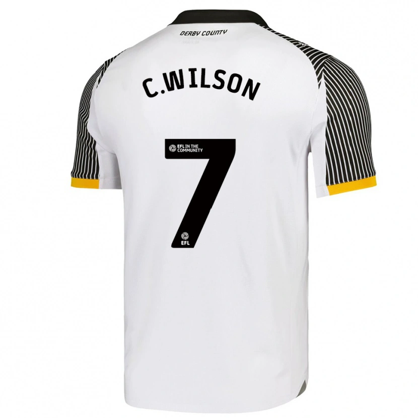 Danxen Mujer Camiseta Cameron Wilson #7 Blanco Negro 1ª Equipación 2025/26 La Camisa
