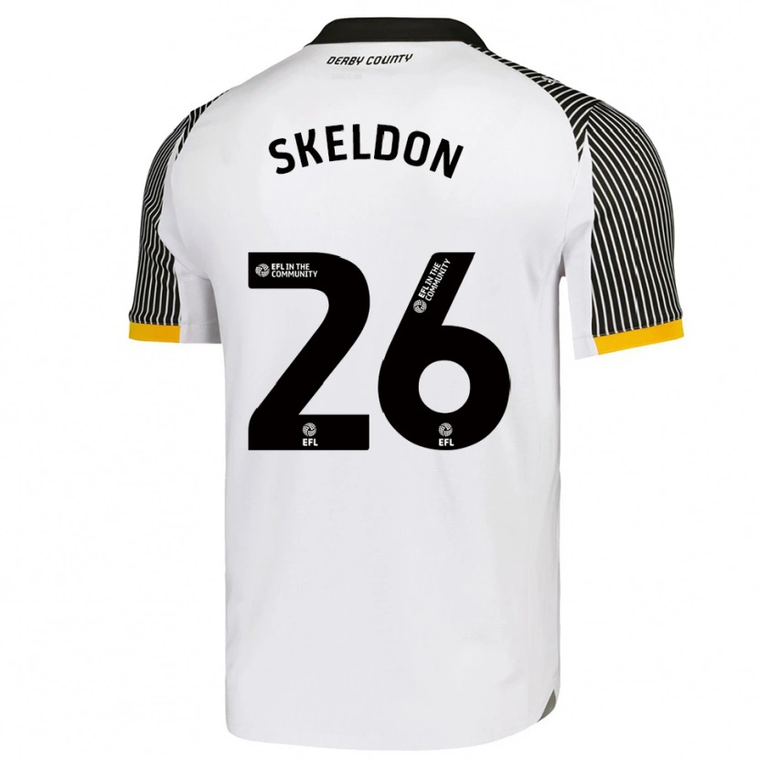 Danxen Mujer Camiseta Lily Skeldon #26 Blanco Negro 1ª Equipación 2025/26 La Camisa