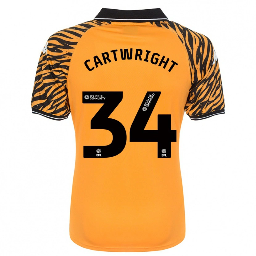 Danxen Mujer Camiseta Harvey Cartwright #34 Naranja Negro 1ª Equipación 2025/26 La Camisa