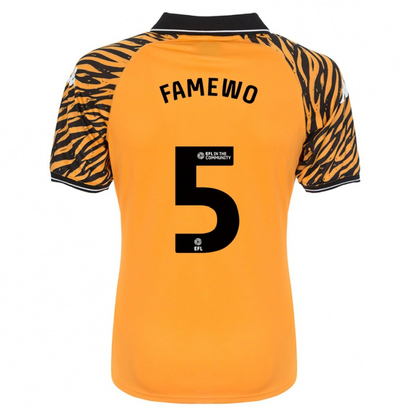 Danxen Mujer Camiseta Akin Famewo #5 Naranja Negro 1ª Equipación 2025/26 La Camisa