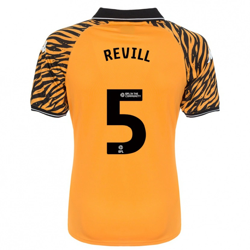 Danxen Mujer Camiseta Harry Revill #5 Naranja Negro 1ª Equipación 2025/26 La Camisa
