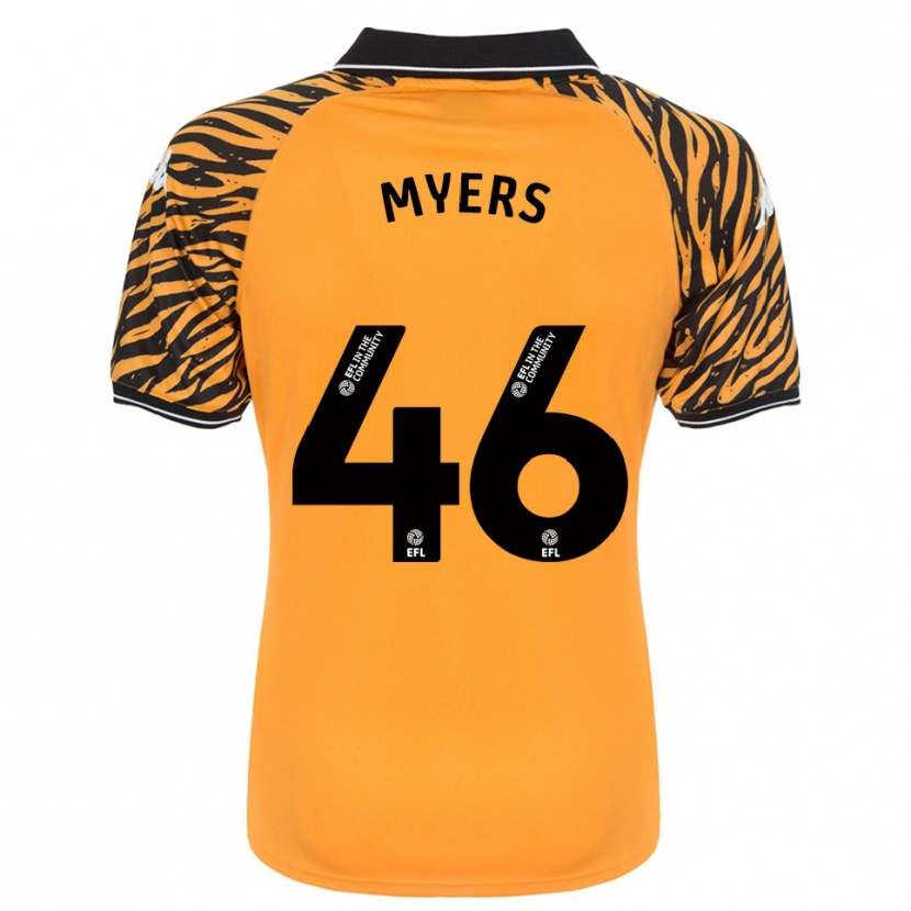 Danxen Mujer Camiseta Zane Myers #46 Naranja Negro 1ª Equipación 2025/26 La Camisa
