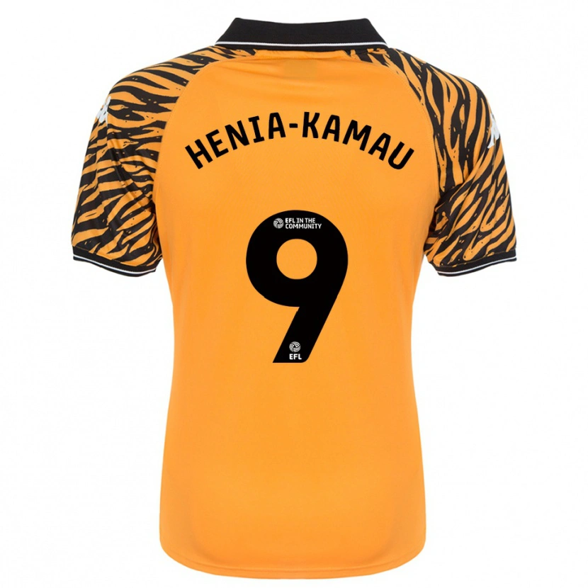 Danxen Mujer Camiseta Sammy Henia-Kamau #9 Naranja Negro 1ª Equipación 2025/26 La Camisa