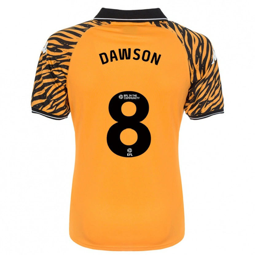 Danxen Mujer Camiseta Lucas Dawson #8 Naranja Negro 1ª Equipación 2025/26 La Camisa