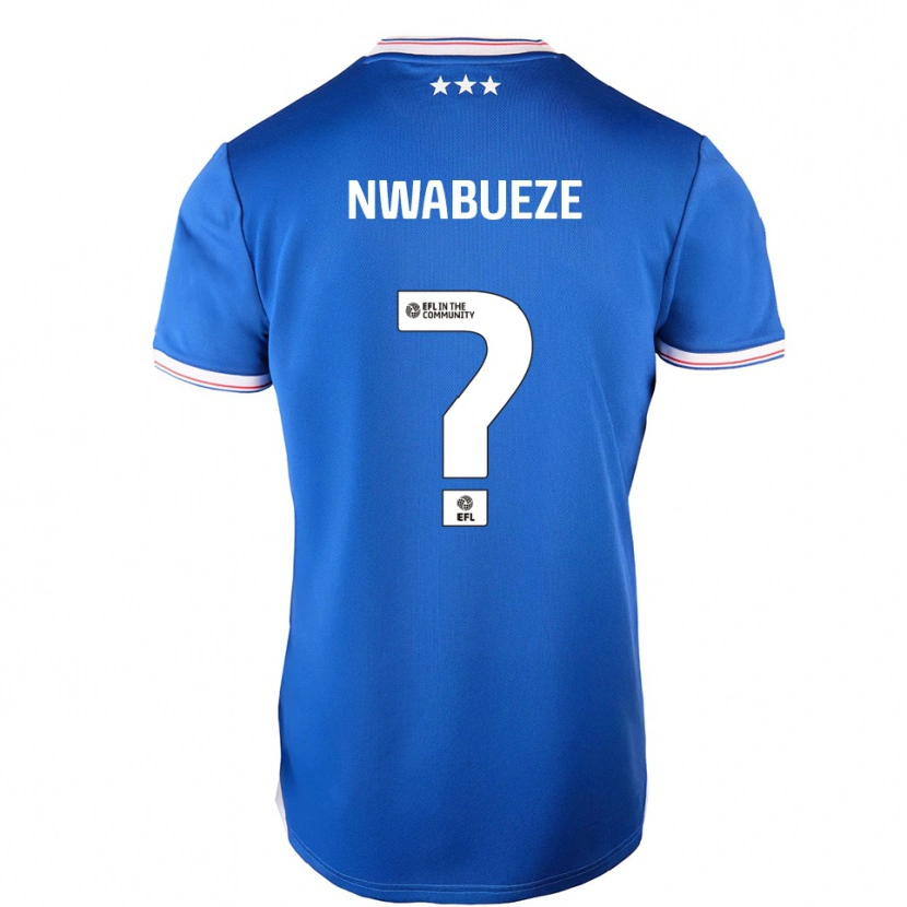 Danxen Mujer Camiseta Jesse Nwabueze #0 Azul Blanco 1ª Equipación 2025/26 La Camisa