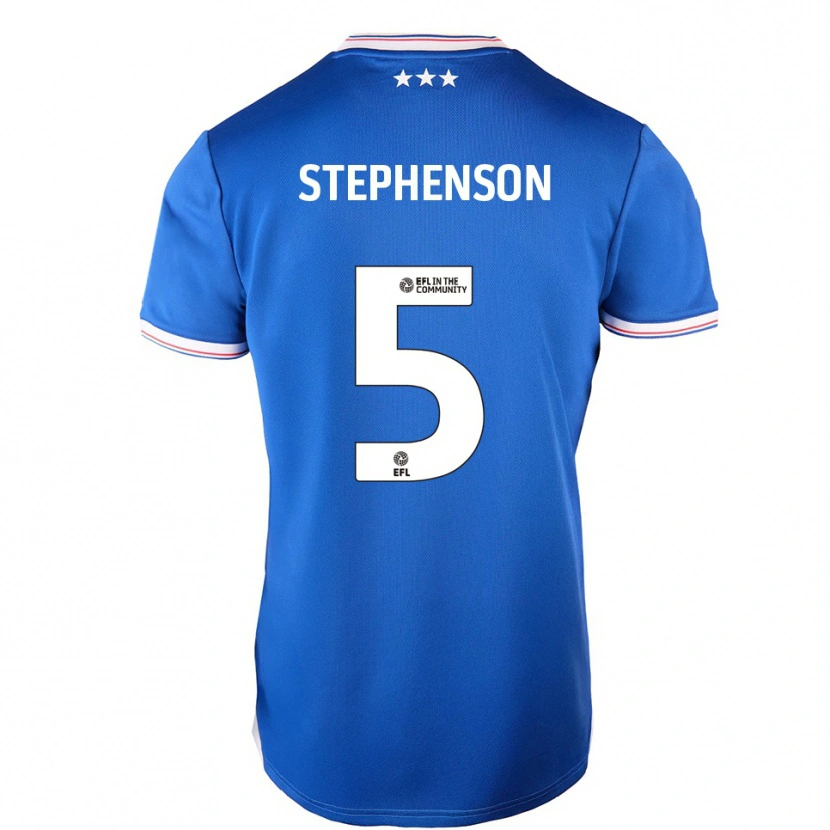 Danxen Mujer Camiseta Sean Stephenson #5 Azul Blanco 1ª Equipación 2025/26 La Camisa