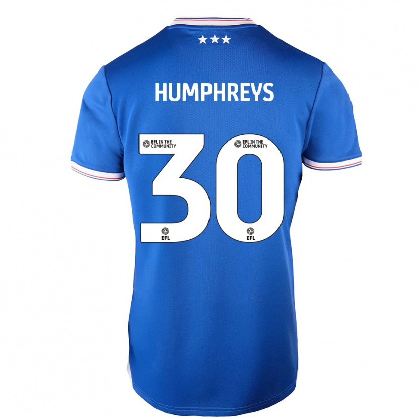 Danxen Mujer Camiseta Cameron Humphreys #30 Azul Blanco 1ª Equipación 2025/26 La Camisa