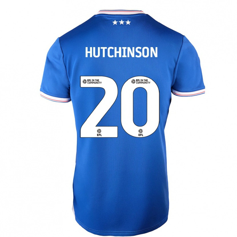 Danxen Mujer Camiseta Omari Hutchinson #20 Azul Blanco 1ª Equipación 2025/26 La Camisa