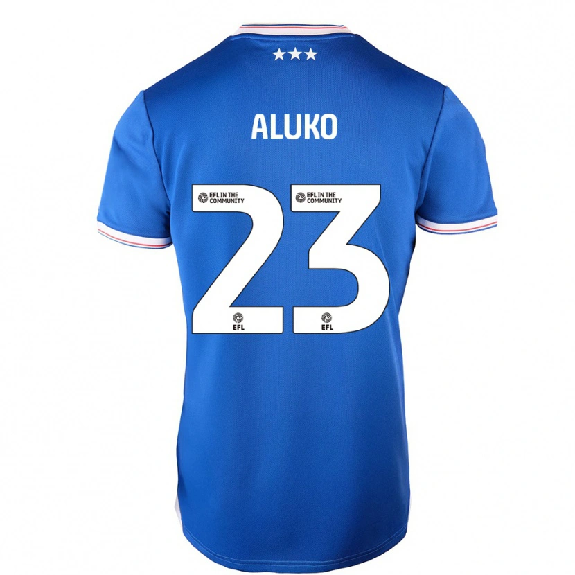 Danxen Mujer Camiseta Sone Aluko #23 Azul Blanco 1ª Equipación 2025/26 La Camisa
