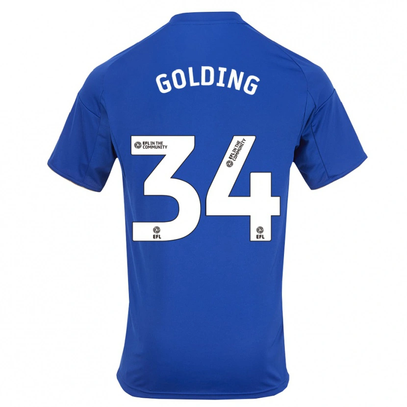 Danxen Mujer Camiseta Michael Golding #34 Azul Oro 1ª Equipación 2025/26 La Camisa