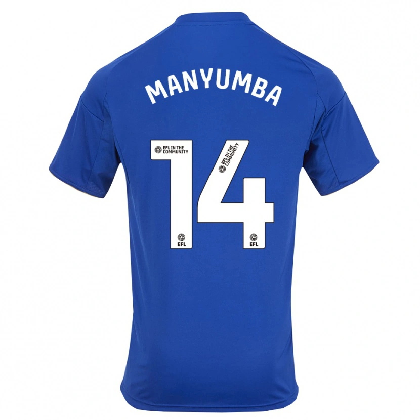 Danxen Mujer Camiseta Tinashe Manyumba #14 Azul Oro 1ª Equipación 2025/26 La Camisa