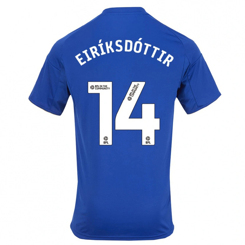 Danxen Mujer Camiseta Hlín Eiríksdóttir #14 Azul Oro 1ª Equipación 2025/26 La Camisa