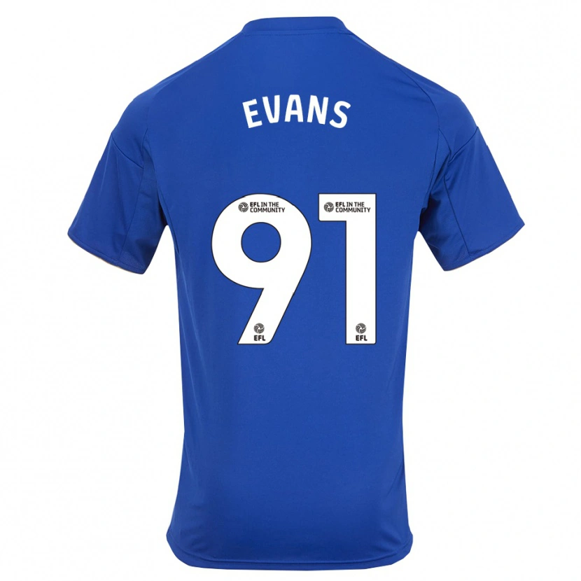 Danxen Mujer Camiseta Jake Evans #91 Azul Oro 1ª Equipación 2025/26 La Camisa