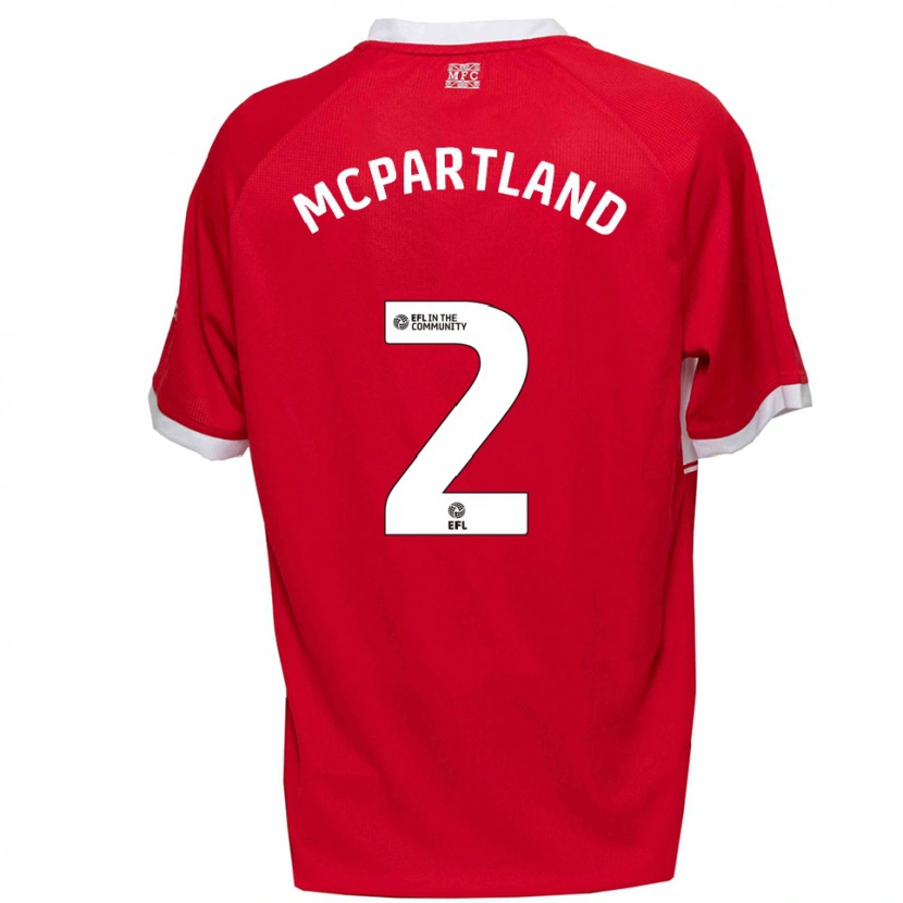 Danxen Mujer Camiseta Will Mcpartland #2 Rojo Blanco 1ª Equipación 2025/26 La Camisa