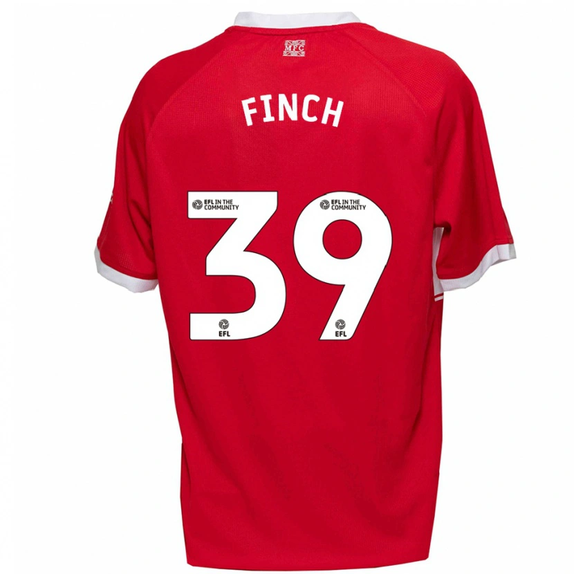 Danxen Mujer Camiseta Sonny Finch #39 Rojo Blanco 1ª Equipación 2025/26 La Camisa