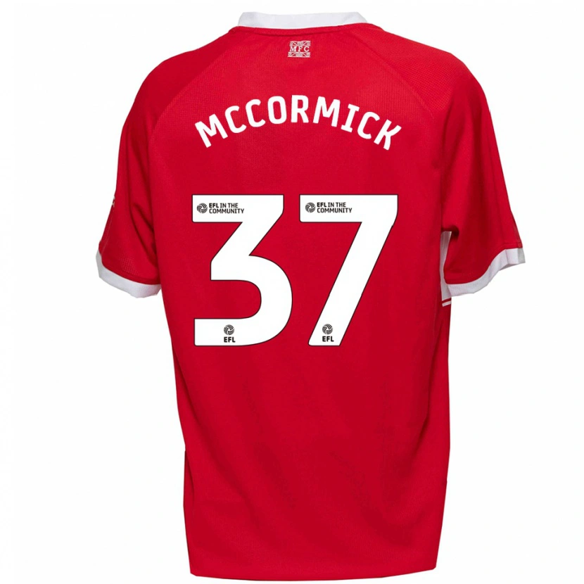 Danxen Mujer Camiseta George Mccormick #37 Rojo Blanco 1ª Equipación 2025/26 La Camisa