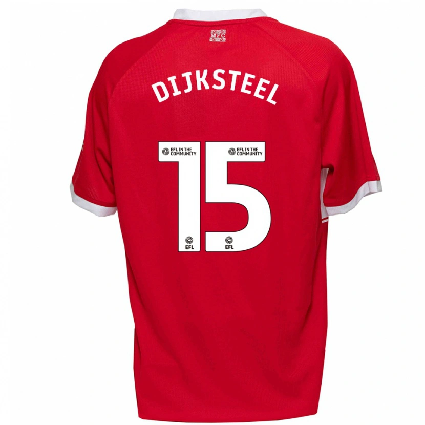 Danxen Mujer Camiseta Anfernee Dijksteel #15 Rojo Blanco 1ª Equipación 2025/26 La Camisa