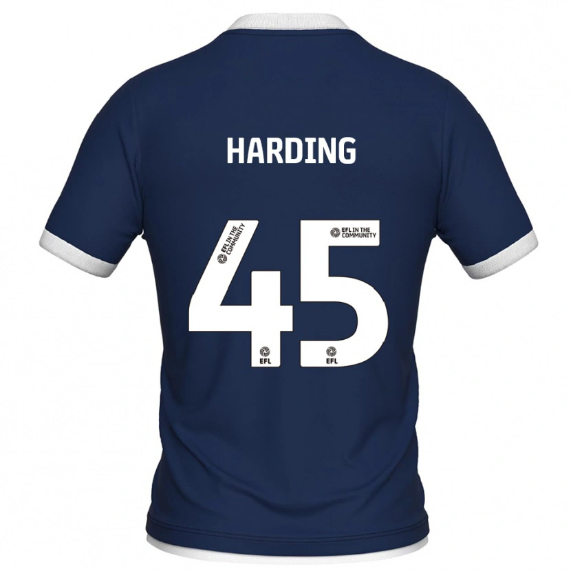 Danxen Mujer Camiseta Wes Harding #45 Azul Marino Blanco 1ª Equipación 2025/26 La Camisa